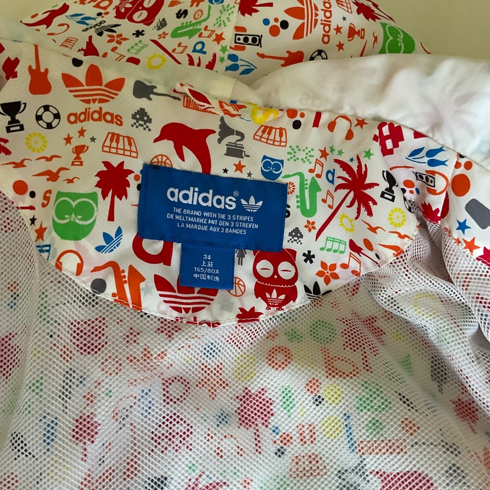 Adidas Red Patterned Windbreaker - image 3